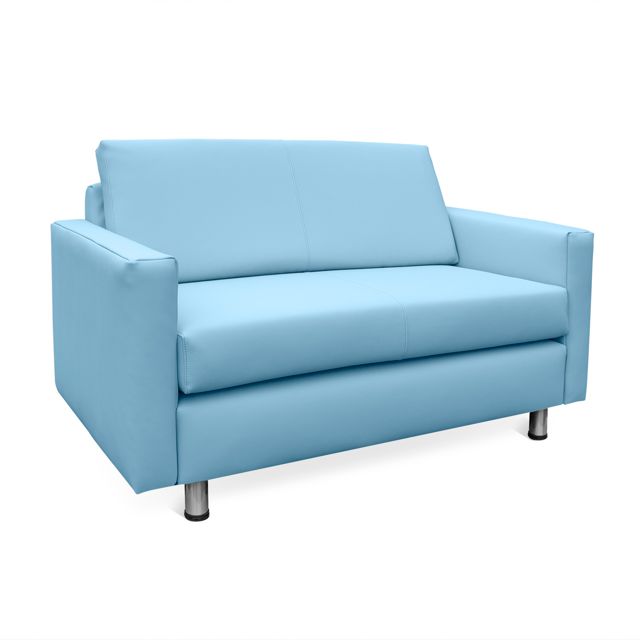 2-Sitzer Sofa KOMFORT, SH 43 cm, B1 Stoff o. Kunstleder viele Farben